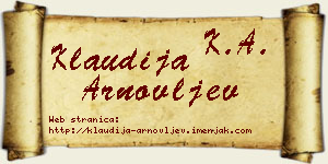 Klaudija Arnovljev vizit kartica